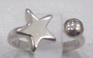 anillo plata 850 estrella graduable