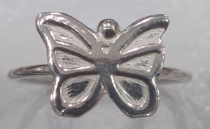 anillo plata 950 mariposa