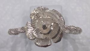 anillo plata 950 rosa diamantado